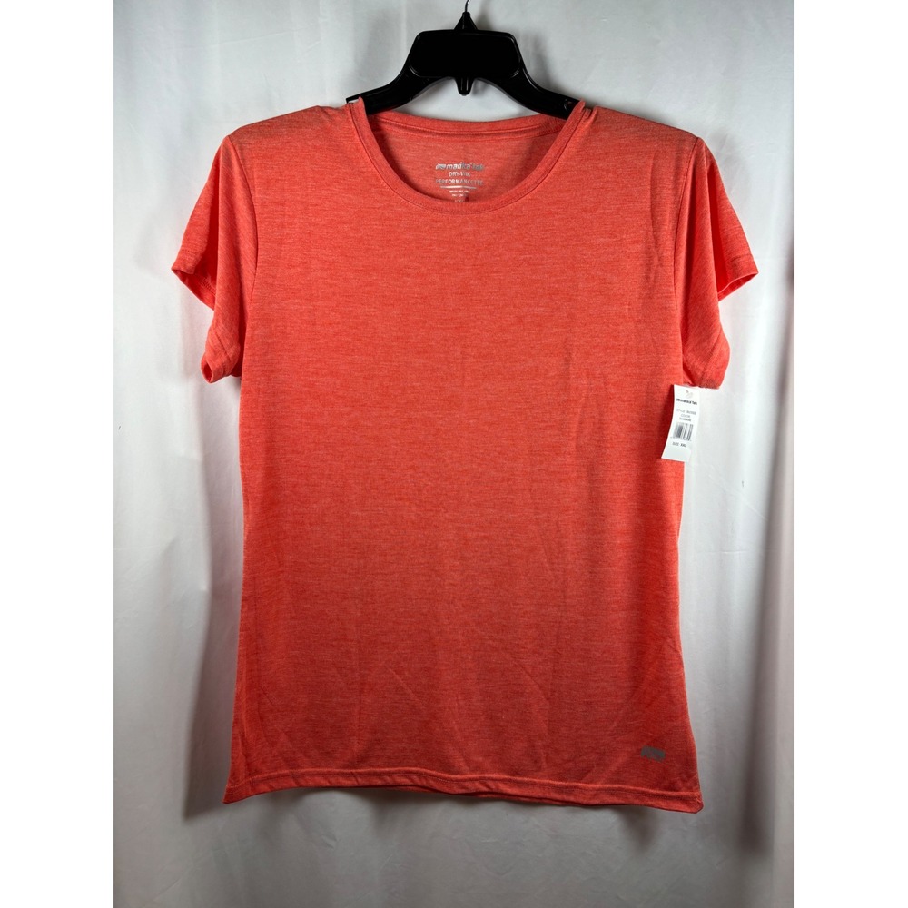 Marika Tek Womens XXL Tangerine Heather Dry-Wik Performance Tee Short Sleeve Top